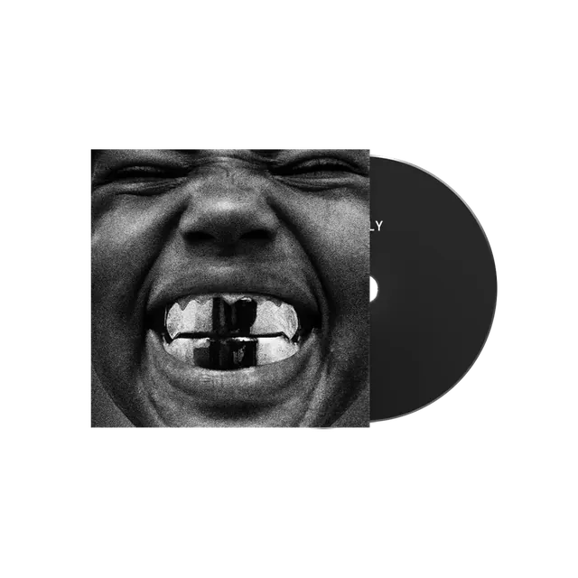 Bully CD — grill-face artwork on the case, black disc behind it.