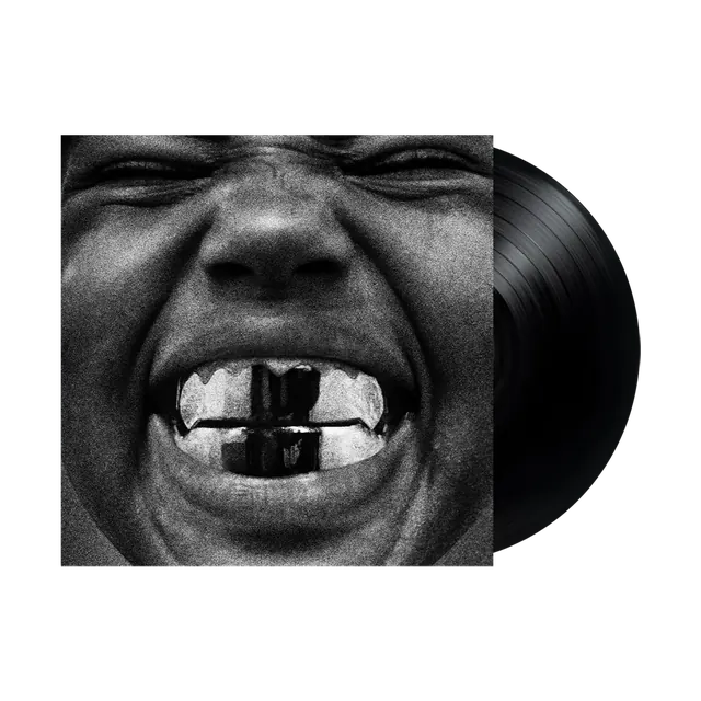 Bully LP on black vinyl, the grill-face sleeve with a plain black record beside it.
