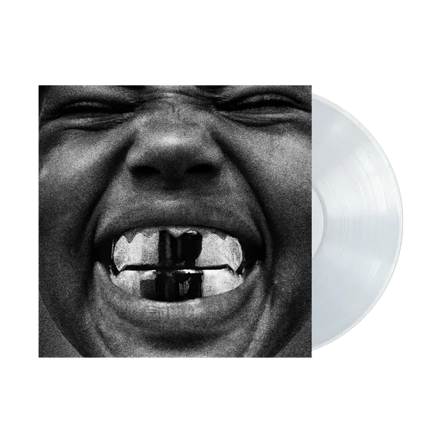 Bully LP on clear vinyl, the grill-face sleeve with a see-through record beside it.