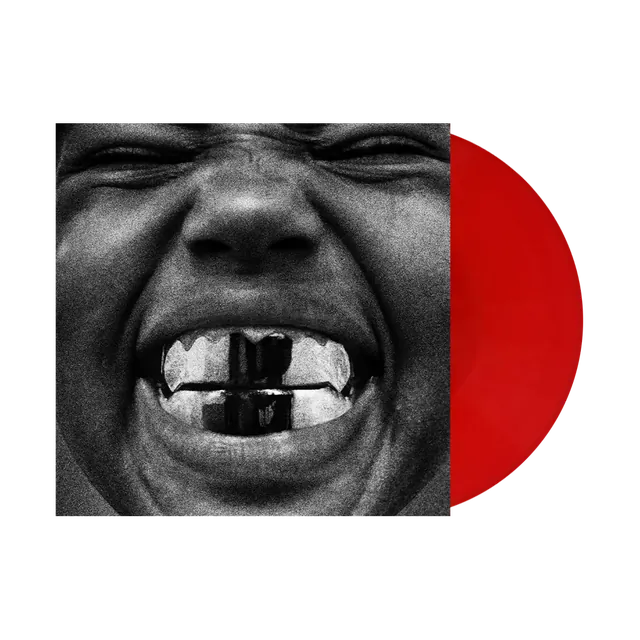 Bully LP on red vinyl, the grill-face sleeve with a red record beside it.